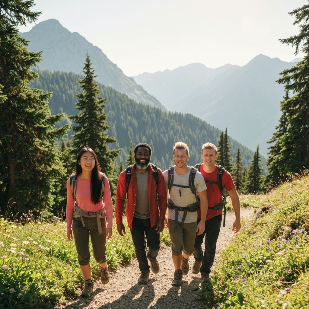 Wandern in der Gruppe
